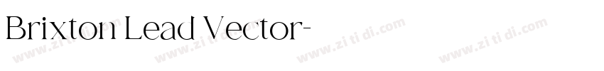 Brixton Lead Vector字体转换
